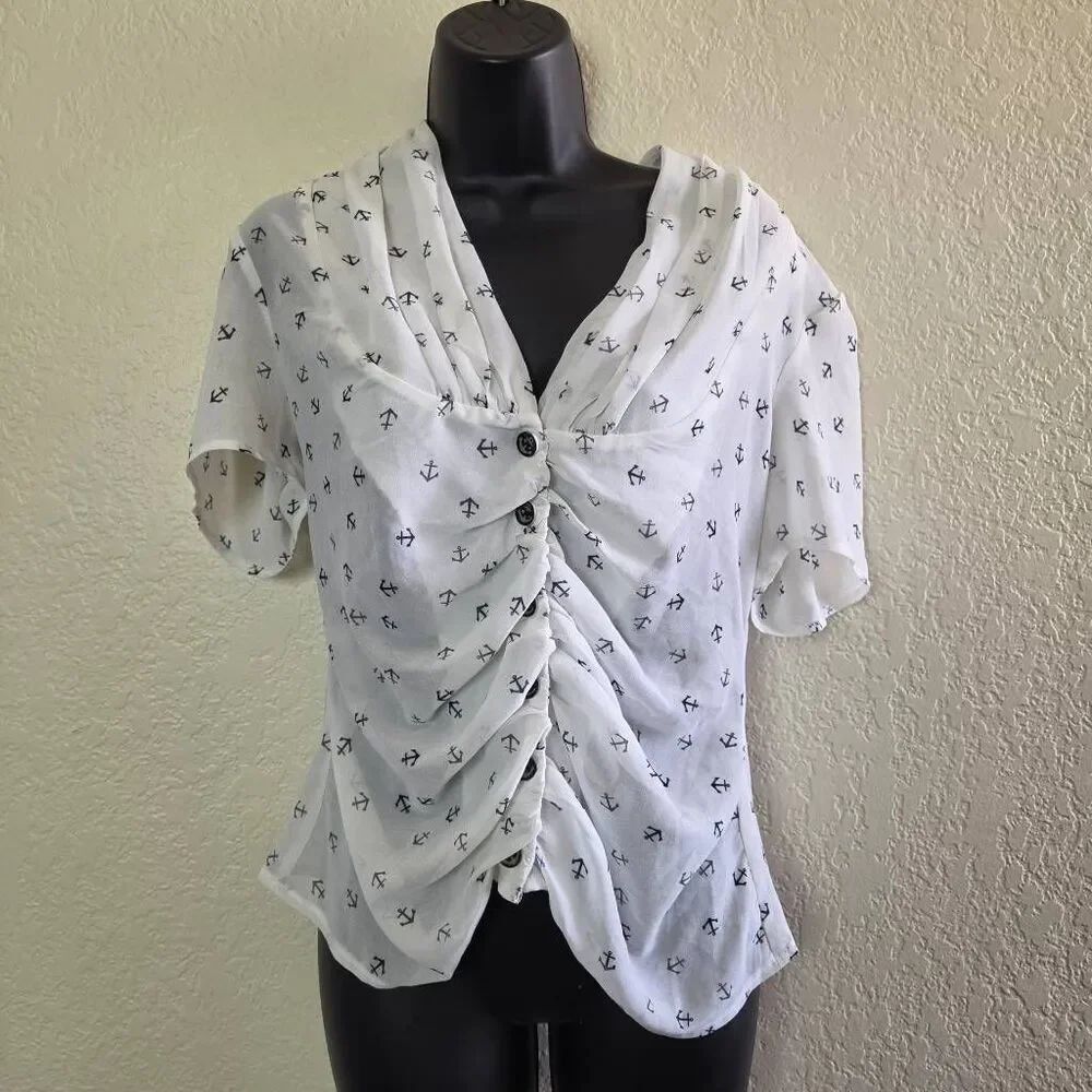 Collectif Greta Anchor Blouse